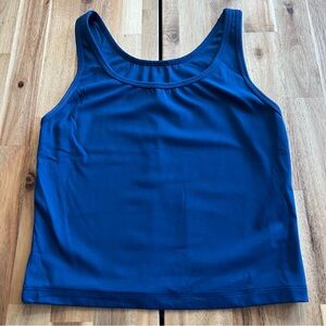 Balance Collection Blue Cropped Athletic Tank Top